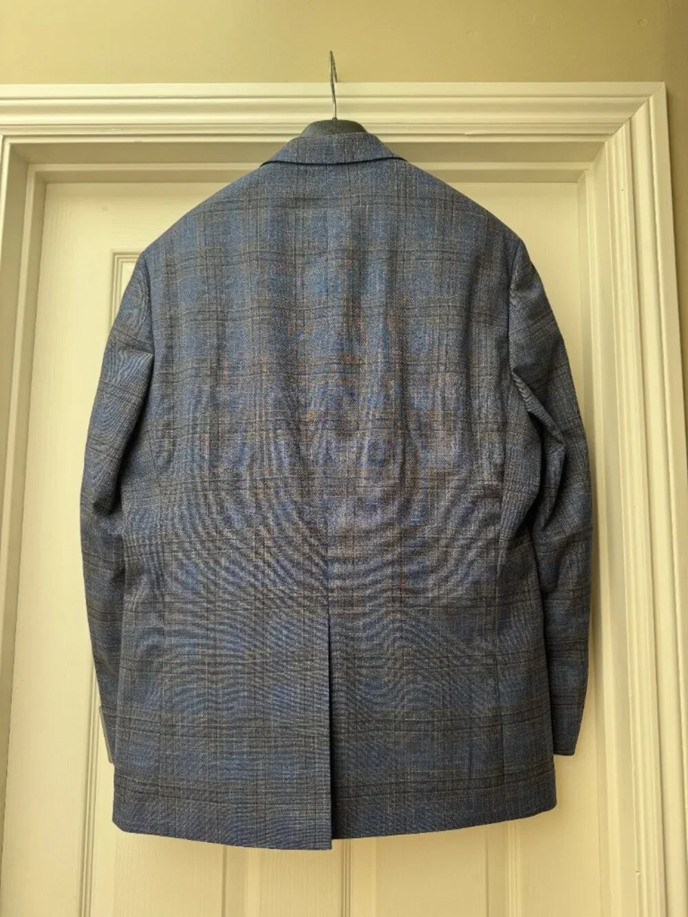 Michael Kors 42R Men’s Dark Blue Plaid Blazer